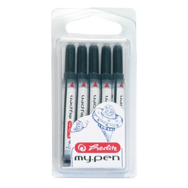 Bombičky do pera Herlitz my.pen 5 ks modré, na blistri 