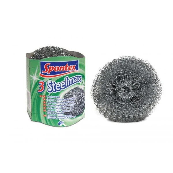 Drôtenka na riad kovová Spontex 3 Steelmax 3 kusy 