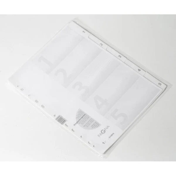 Kartónový rozraďovač PAGNA 5-dielny biely 