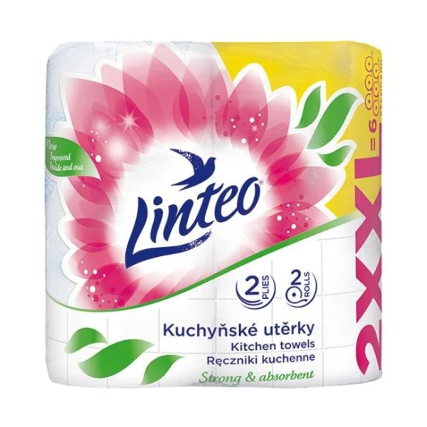 Kuchynské utierky 2-vrstvové Linteo Satin XXL, 100 % celulóza, 2x30m, 2ks 
