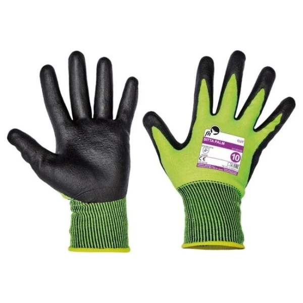 Rukavice pletené, bezšvové, nitril. SITTA PALM FH, veľ. 9/L 