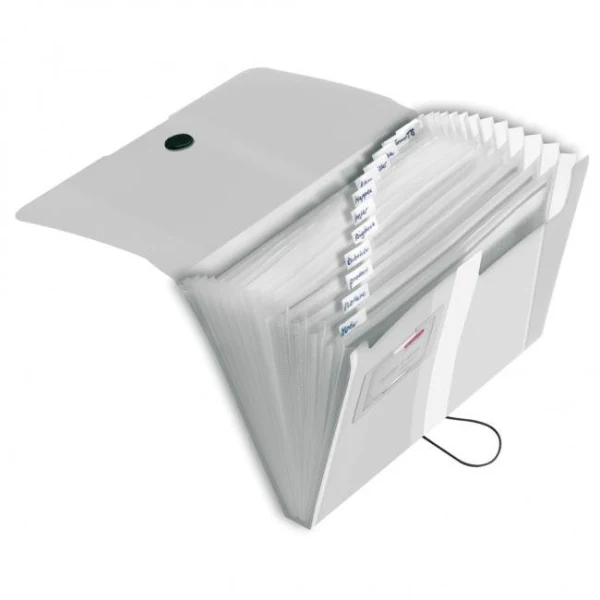 Aktovka plastová s priehradkami Herlitz Easy Orga transparentná číra 