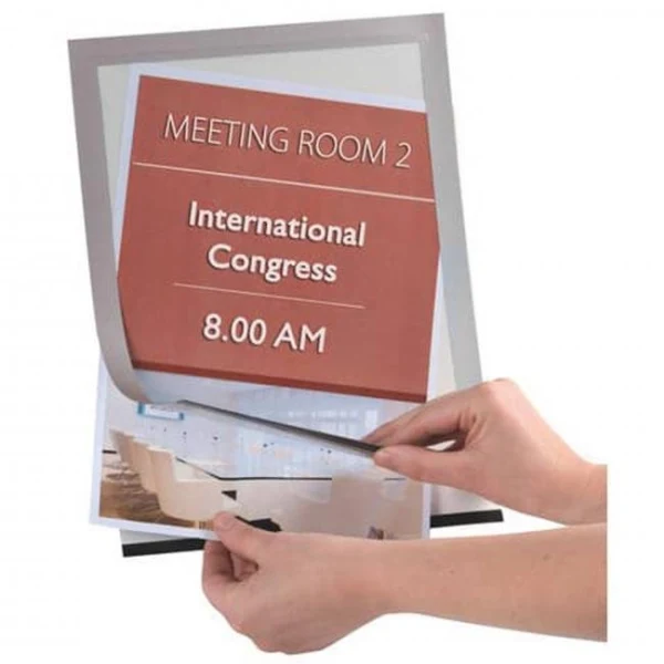 Samolepiaci držiak dokumentov A4 strieborný 2 ks 