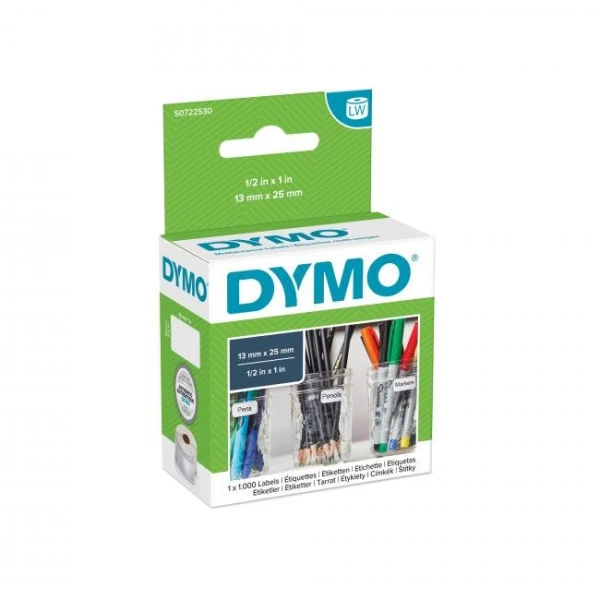Samolepiace etikety Dymo LW 25x13mm viacúčelové biele 