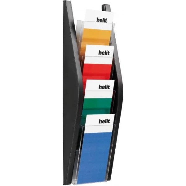 Prezentačný stojan Helit 4x1/3A4 čierny 