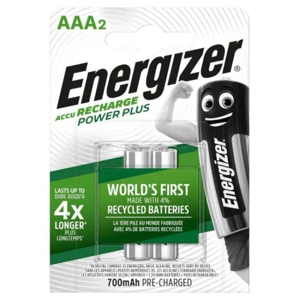 Batéria Energizer mikrotužková nabíjateľná 800mAh AAA-HR03 / 2 ks 
