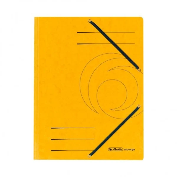 Prešpánový obal s gumičkou Herlitz žltý 