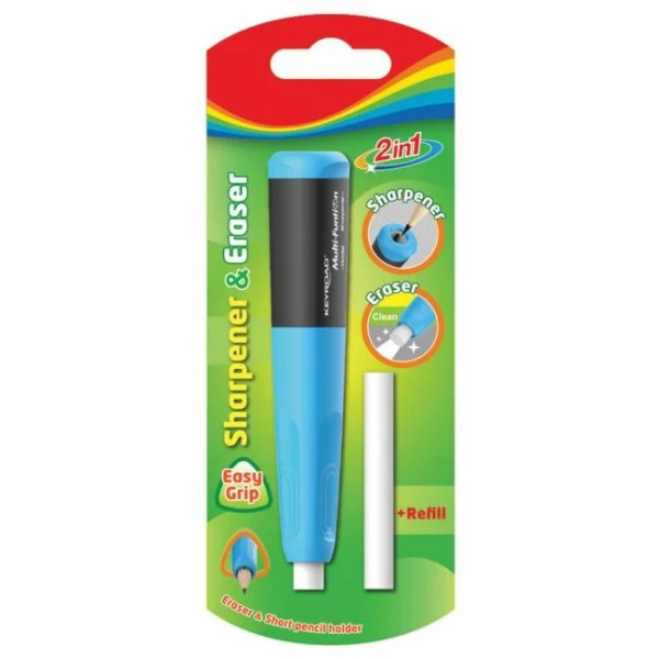 Strúhadlo plastové s gumou KEYROAD, náplň, blister 