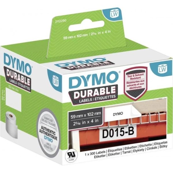 Samolepiace etikety Dymo LW 102x59mm polypropylénové s ochrannou vrstvou biele 
