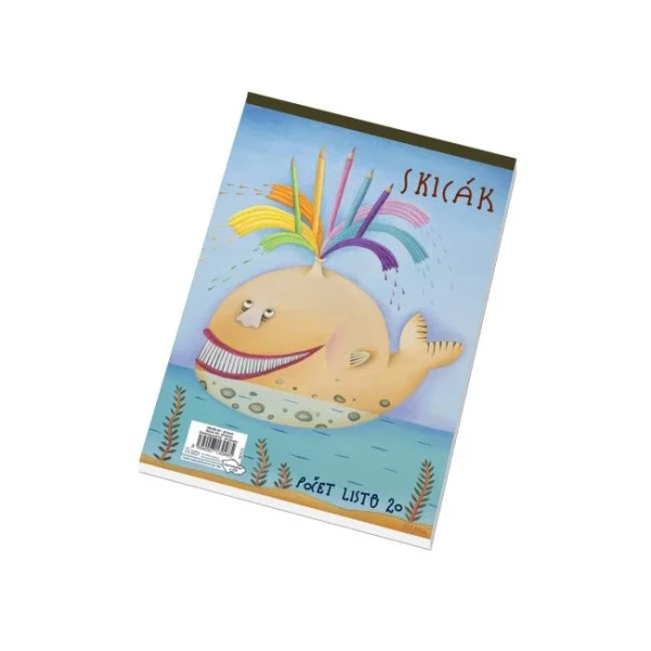 Skicár A5 20 listový biely 