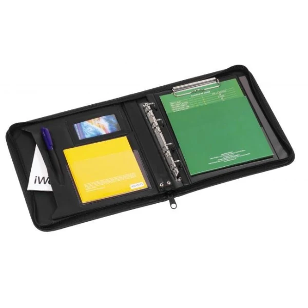 Konferenčná mapa A5 s podložkou KARTON PP Milano imitácia kože čierna 