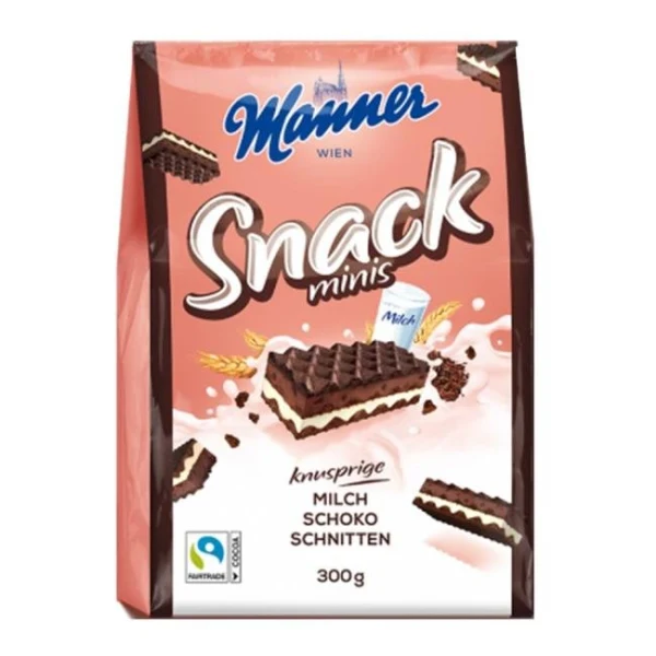 Oblátky Manner Snack Minis čokoládové 300 g 