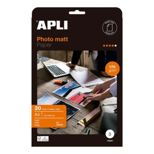 Fotopapier APLI A4 matný, 170g, 20 hárkov 