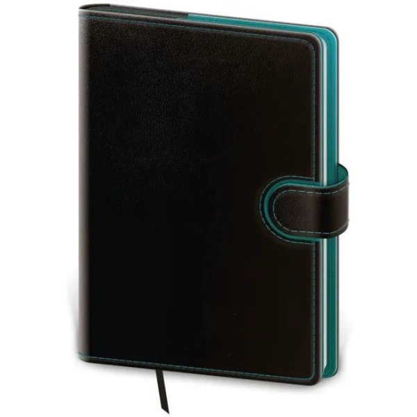 Diár Flip denný A5 14,3x20,5cm - čierno/petrolejová 2025 