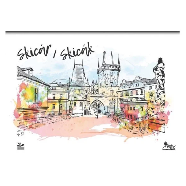 Skicár A3 20 listový biely 