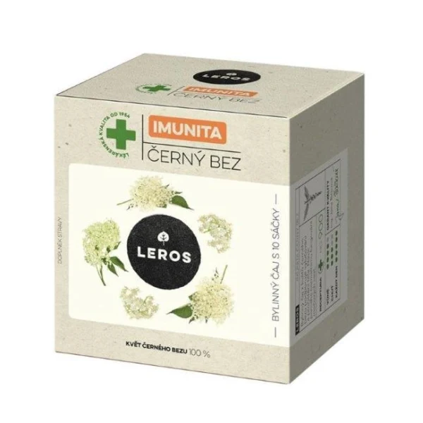 Čaj LEROS bylinný Natur Imunita čierna baza HB 10 x 1 g 