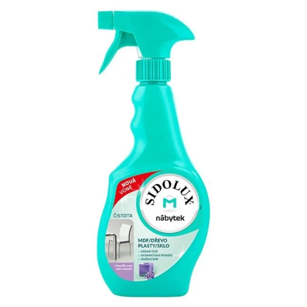 Sidolux proti prachu Marseilské mydlo s levanduľou, rozprašovač 