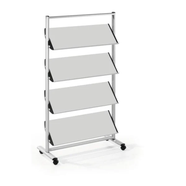 Mobilný prezentačný stojan Helit 12xA4 sivý/kov 