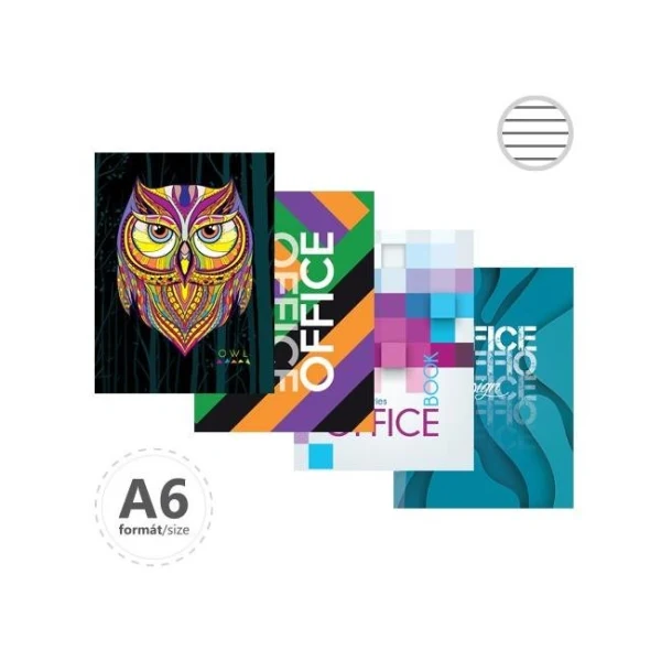 Záznamová kniha A6 96 listov linajková šitá 