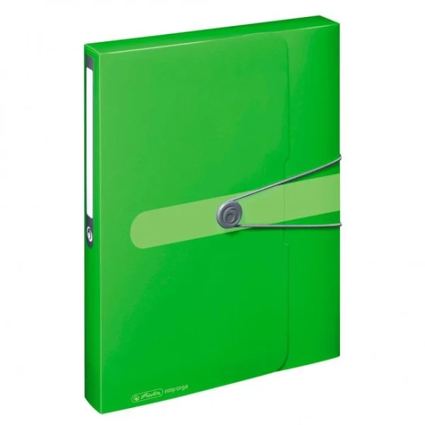 Plastový box s gumičkou Herlitz Easy Orga A4 PP zelený 