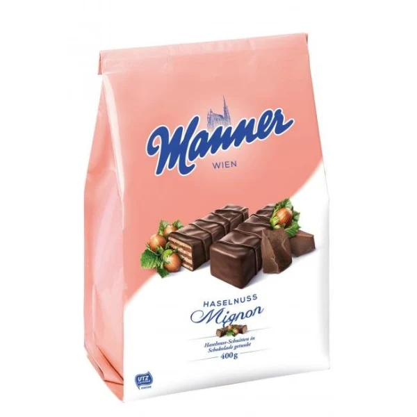 Oblátky Manner Mignon lieskovoorieškové 400 g 