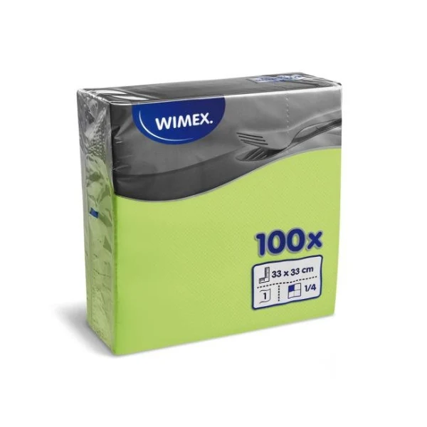 Papierové servítky 1-vrstvové GASTRO 33 x 33cm zelené (100 ks) 