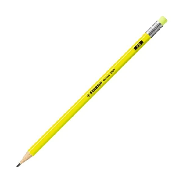 Ceruzka STABILO Swano Fluo s gumou žltá 12ks 