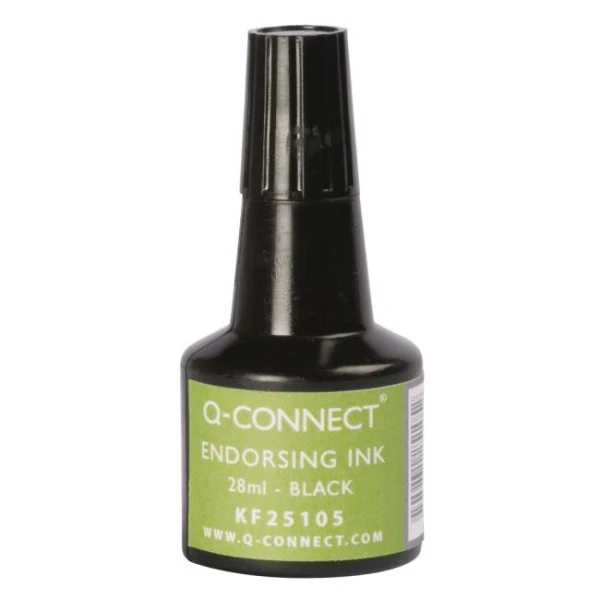 Pečiatková farba Q-CONNECT čierna 28ml 