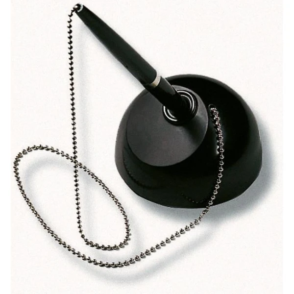 Pero s guľovitým čiernym stojanom 