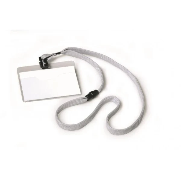 Visačka so sivým remienkom DURABLE 90x60mm 10ks 