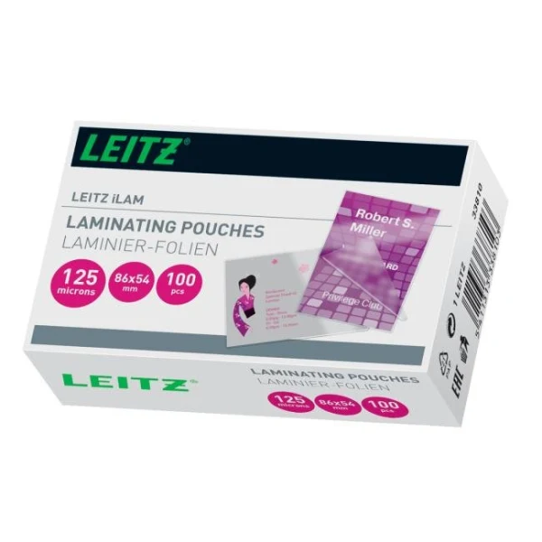 Laminovacie fólie Leitz iLAM 86 x 54 mm, 125 mic, 100 ks 
