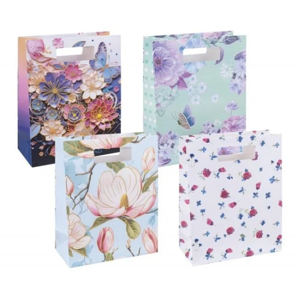 Darčeková taška DONAU HOME, laminovaná, 26x32,5x10cm, celoročná, s uchom, mix motívov bez možnosti výberu 