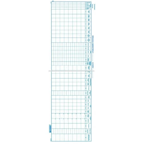 Výplatná listina, 57x21cm 