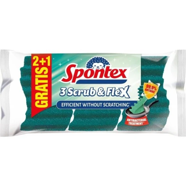 Hubka Scrub&Flex Spontex 2+1 