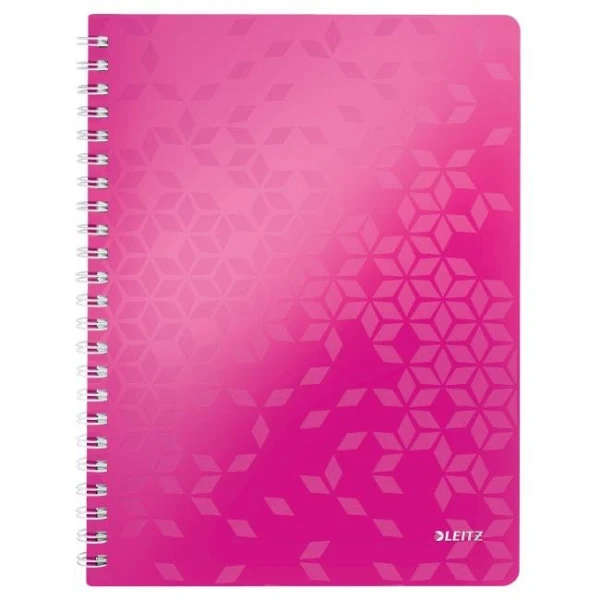 Blok poznámkový linajkový Leitz WOW A4 ružový 