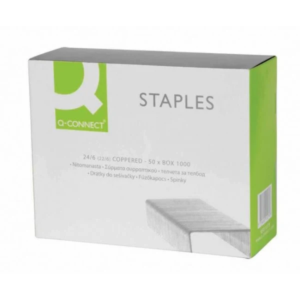 Spinky Q-CONNECT 24/6 medené • 1000 ks 