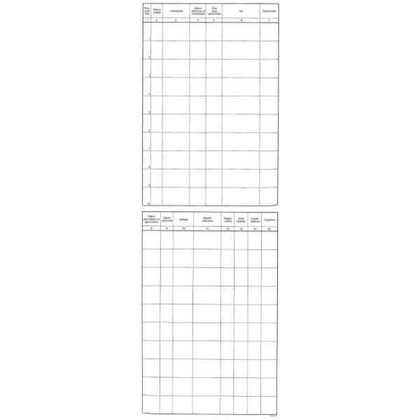 Registratúrny denník, tvrdá väzba, A4, 96 listov 